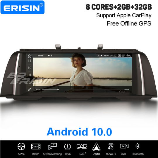 10.25" 8-Core IPS Android 10.0 Car Stereo WiFi CarPlay DAB+ Sat Nav For BMW 5 Series F10/F11 NBT CIC