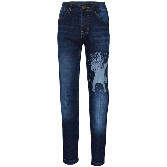 (7-8 Years, Dark Blue) Kids Boys Dark Blue Designer Unicorn Dab Denim