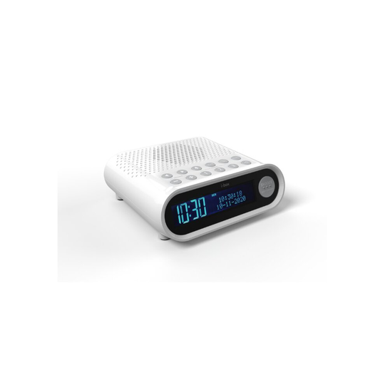 i-box Sunrise 79261PI DAB+ DAB FM Alarm Clock Radio USB Charging Port White