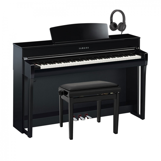 Yamaha CLP 745 Digital Piano Package Polished Ebony