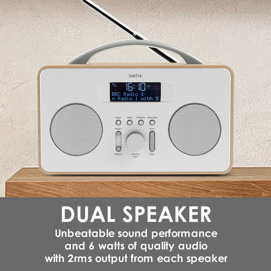 (Oak/Silver) Coppice DAB+ FM Digital Portable Wireless Radio