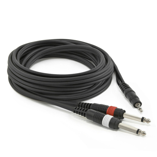 Stereo Minijack - Mono Jack (x2) Cable 1m