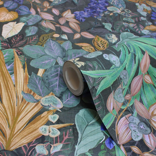Paoletti Veadeiros Blue Digitally Printed Floral Wallpaper
