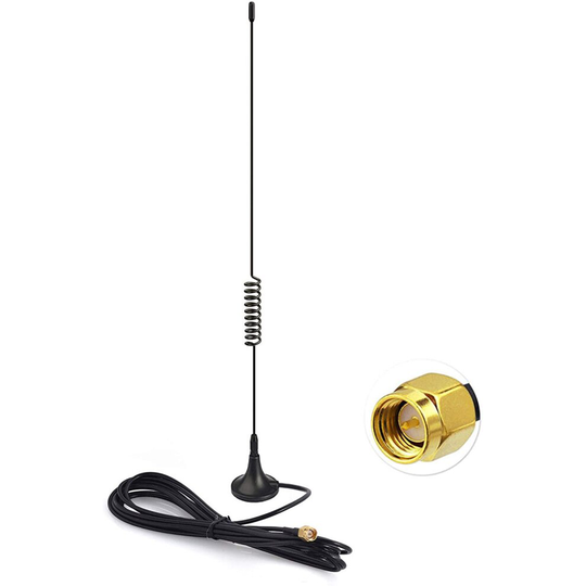 Bingfu DAB Car Aerial DAB+ Aerial SMA Adapter Magnetic Mount Antenna with 5M 16.4ft Extension Cable aerial for Blaupunkt Pioneer Clarion Kenwood