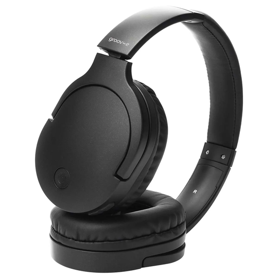 Groov-e Ultra Wireless Bluetooth Headphones With Wireless Charging - Black