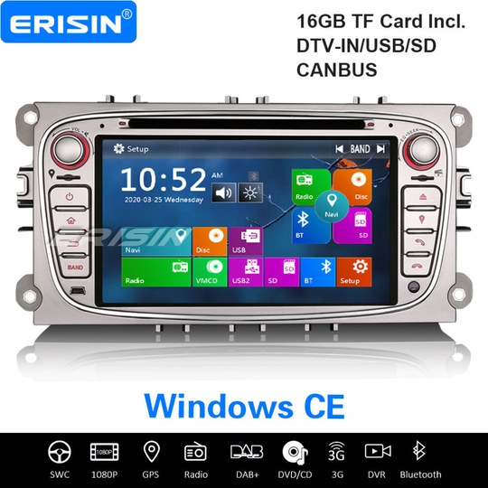 DAB+ Car Stereo Satnav DVB-T iPod BT FORD FOCUS C/S-MAX MONDEO GALAXY