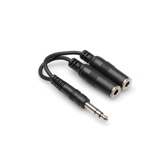Hosa YPP-118 Y Cable 1/4" TRS to Dual 1/4" TRSF