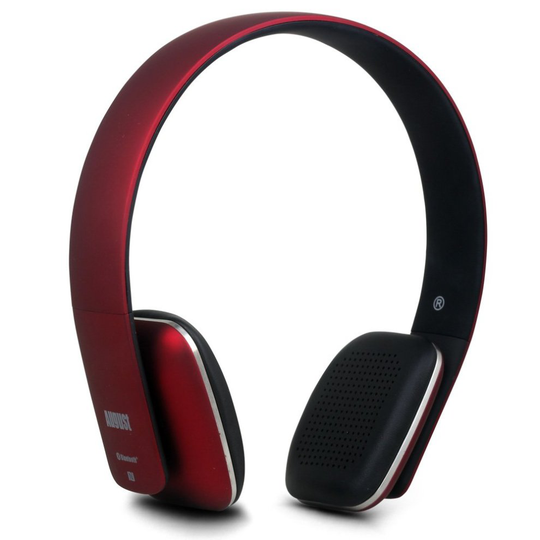 August EP636 Bluetooth Headphones - Red - On Ear Wireless Headset with Mic & Bluetooth V4.1