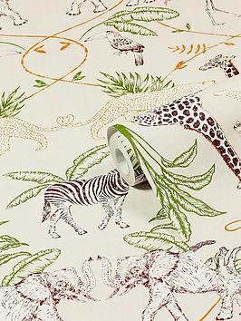 Furn Serengeti Animal Printed Wallpaper