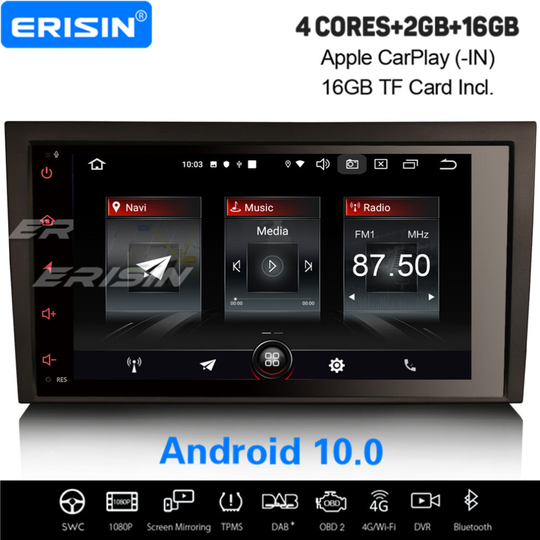 8" Android 10.0 Car Stereo CarPlay DAB+ Navi BT WiFi AUDI A4 S4 RS4 RNS-E SEAT EXEO 3-UI