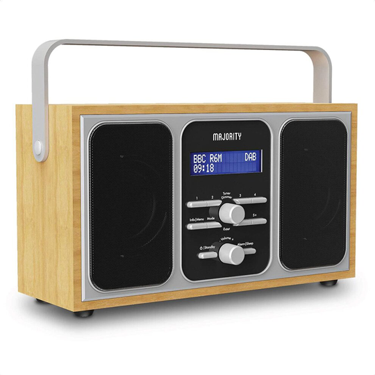 Majority Girton II FM/DAB Radio Portable - Oak