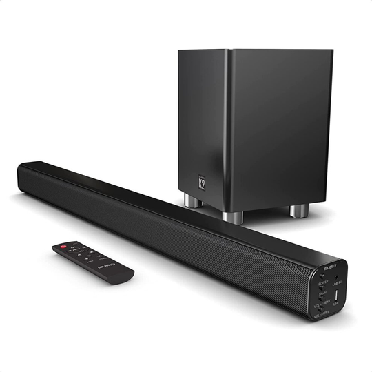 Majority K2 Soundbar With Wireless Subwoofer - Black