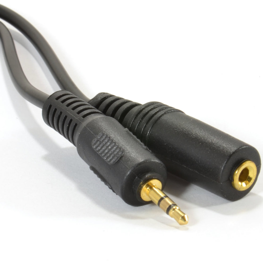 kenable 2.5mm Stereo Jack Plug to 2.5mm Jack Socket Extension Cable 1m