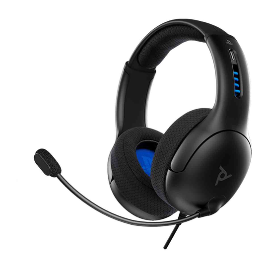 PDP LVL50 Wired Headset PS4 Black - 50mm driver, wired