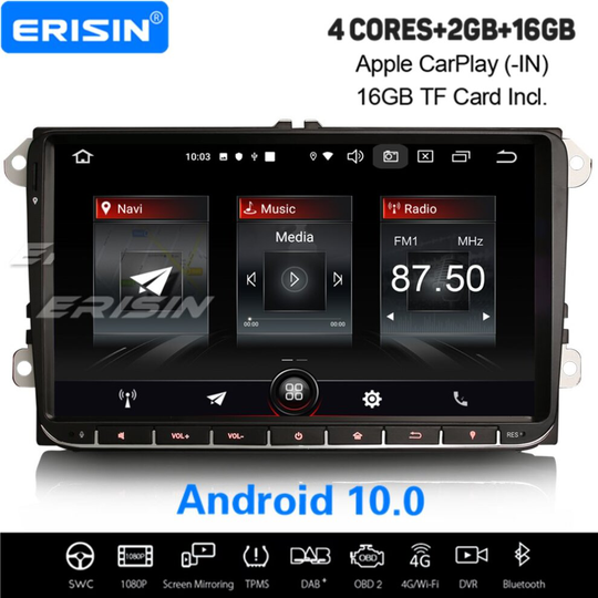 9"Android 10.0 Car Stereo For VW Golf 5/6 Polo Jetta Tiguan Passat GPS