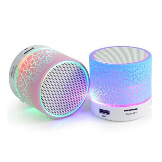 Bluetooth Speaker Mini Wireless Crack LED TF USB Subwoofer Stereo Music Player