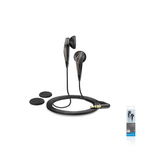 Stereo Earbuds Deep Bass HD Earphones Sennheiser MX 375 Black In-Ear Headphones