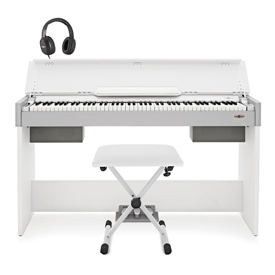 DP-7 Compact Digital Piano by Gear4music + Accessory Pack White