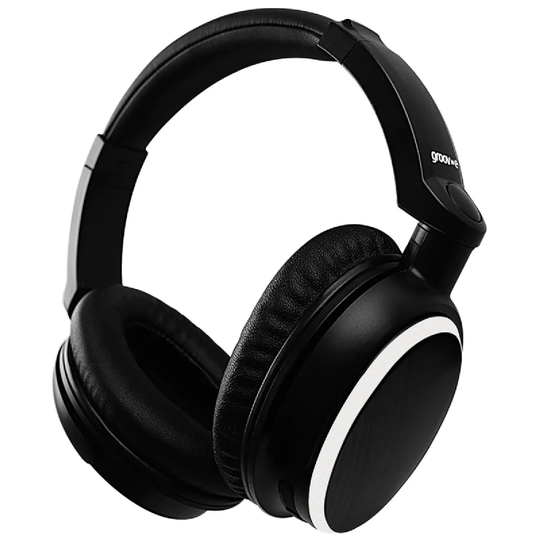 Groov-e Ultra Wireless Bluetooth Stereo Headphones with Powerful Sound - Black