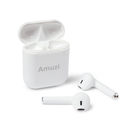White Wireless Earpods, Bluetooth 5.0 TWS True Wireless Stereo Headphones in-Ear Hi-Fi Compatible with IOS & Android