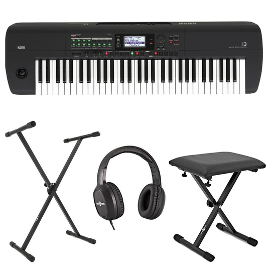 Korg I3 Portable Arranger Workstation Package Black