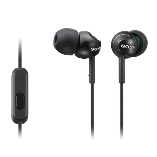 Sony MDR-EX110 Deep Base Wired In-Ear Headphones Black With Microphone