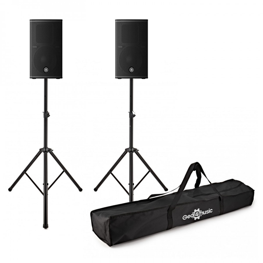Yamaha DHR10 10" Active PA Speaker Pair with Stands
