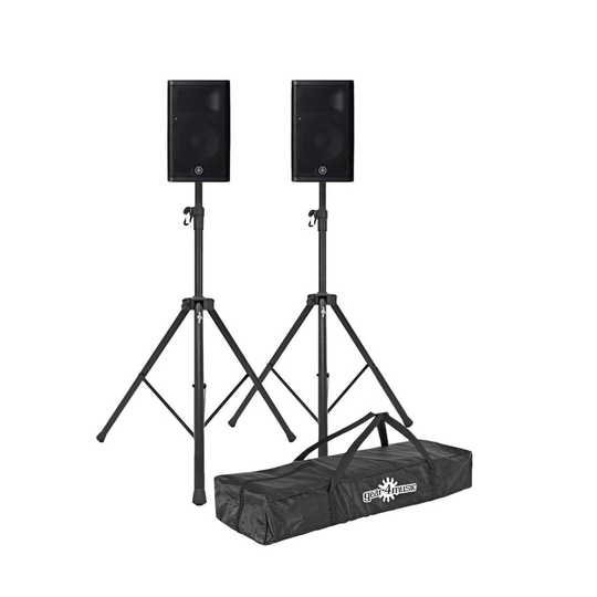 Yamaha DXR10mkII 10 Active PA Speaker Pair with Stands