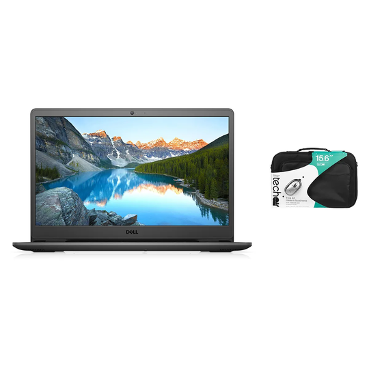 DELL Inspiron 15 3502 15.6 Inch Laptop with Intel Celeron 1TB Hard Drive with Laptop Case & Mouse - Black