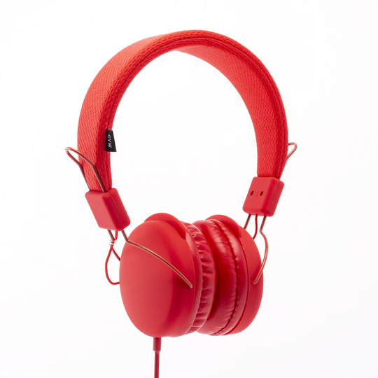 Pastel Stereo Headphones - Coral