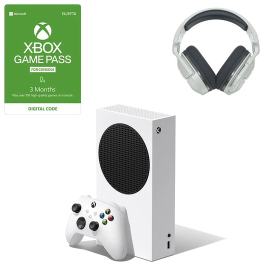 Xbox Series S All Digital Console with Turtle Beach Headset and Microsoft Game pass Ultimate 3Month Membership Bundle