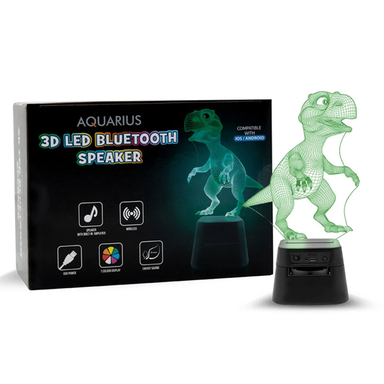Aquarius 3D Led Bluetooth speaker - Dinosaur Hologram Led Lamp