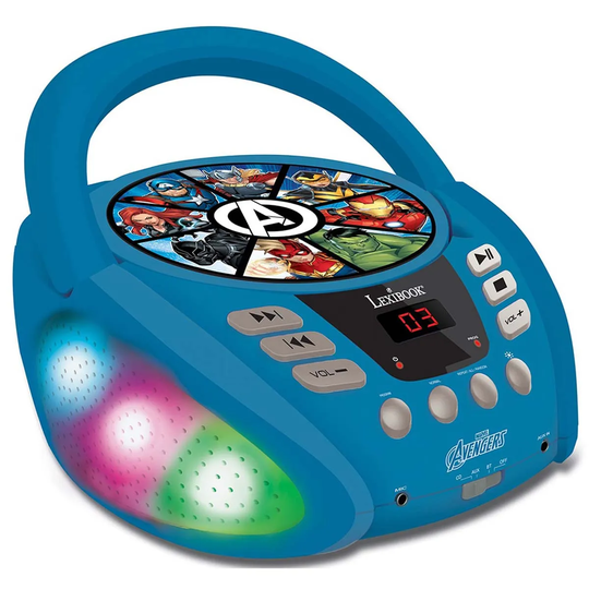 Lexibook Marvel Avengers Boombox Radio CD Player With Bluetooth