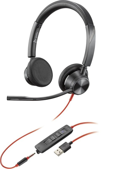 Poly Blackwire 3325 USB / 3.5mm Stereo PC Headset