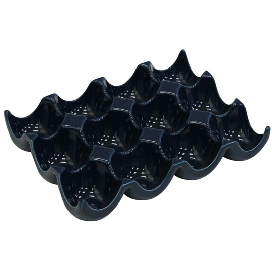 National Trust Country Kitchen Ceramic Egg Tray Blue Egg Holder For 12 Eggs