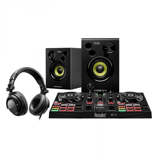 Hercules DJ Learner Kit Includes Inpulse 200 and Monitor 32 Speakers