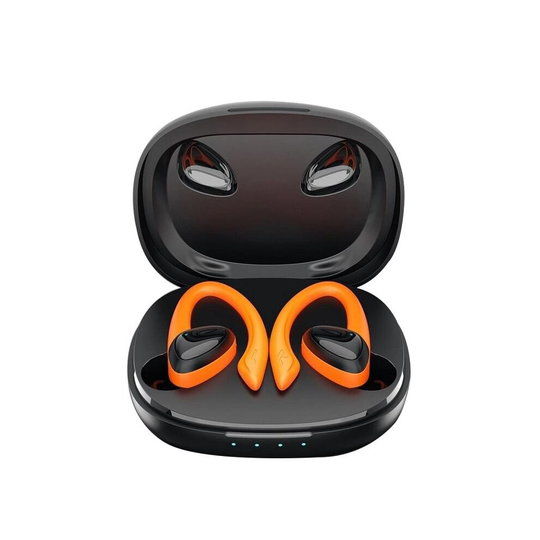 (Orange) TWS Bluetooth 5.0 Earphones With Charging Box Wireless Headphone 9D Stereo Sports Waterproof Earbuds Headsets With Microphone