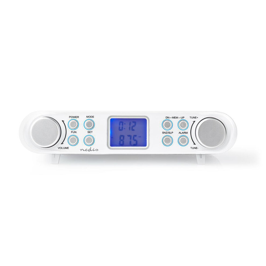 Kitchen Portable Under Cabinet Radio FM AUX Cooking Timer Stereo Alarm Clock