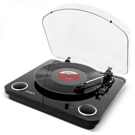 ION Max LP USB Turntable with Integrated Speakers Black - Nearly New