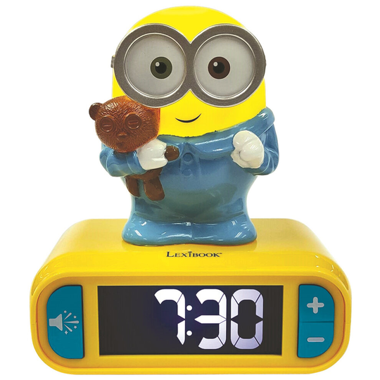 Despicable Me Minions Childrens Clock with Night Light