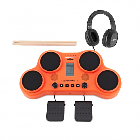 VISIONPAD-6 Electronic Drum Pad Pack by Gear4music Orange