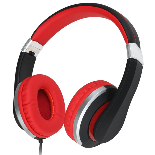 RockPapa Folding Adjustable Stereo Portable Wired Headphones with In-Line Microphone, Over Ear Kids Childrens Adults Headsets for CD DVD Player...