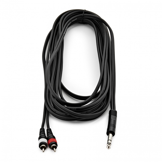 Essentials Stereo Jack to RCA Phono Cable 6m