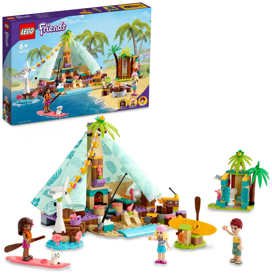 LEGO Friends Beach Glamping Tent Camping Nature Set 41700