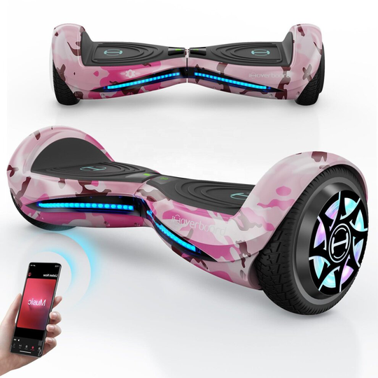 (Camo Pink) Hoverboard 6.5'', Self-Balanced Electric Scooter, Segway for Kids Toys