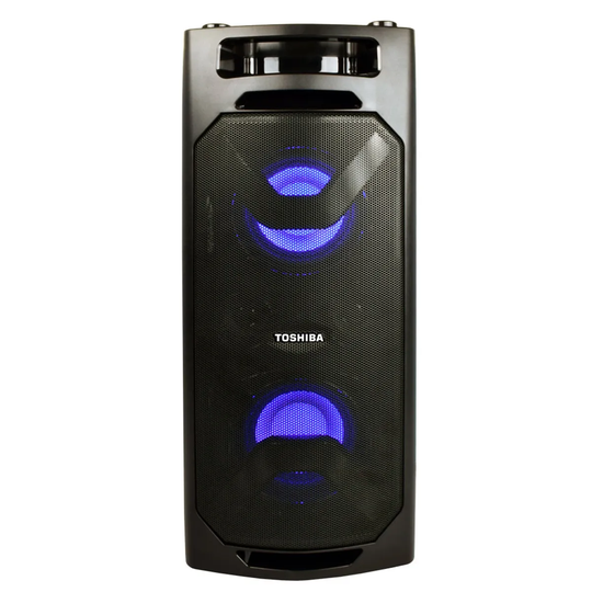 Toshiba TY-ASC50 Wireless Portable Party Tower Speaker System with LED Lights - Black