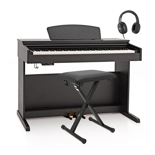 DP-10X Digital Piano by Gear4music + Accessory Pack Matte Black
