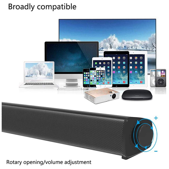 Sound Bars for TV, Portable Wired and Wireless Bluetooth 5.0 TV Stereo Speakers Soundbar Home Theater Surround Sound System Optical/Coaxial/RCA
