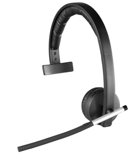 Logitech H820e Mono Wireless Headset with Noise Cancelling Microphone and Charging Stand