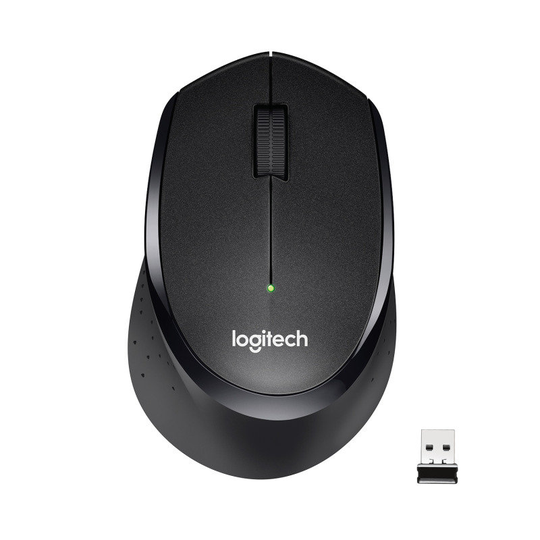 Logitech M330 Silent Plus Wireless Mouse (USB for Windows/Mac/Chrome OS/Linux) - Black